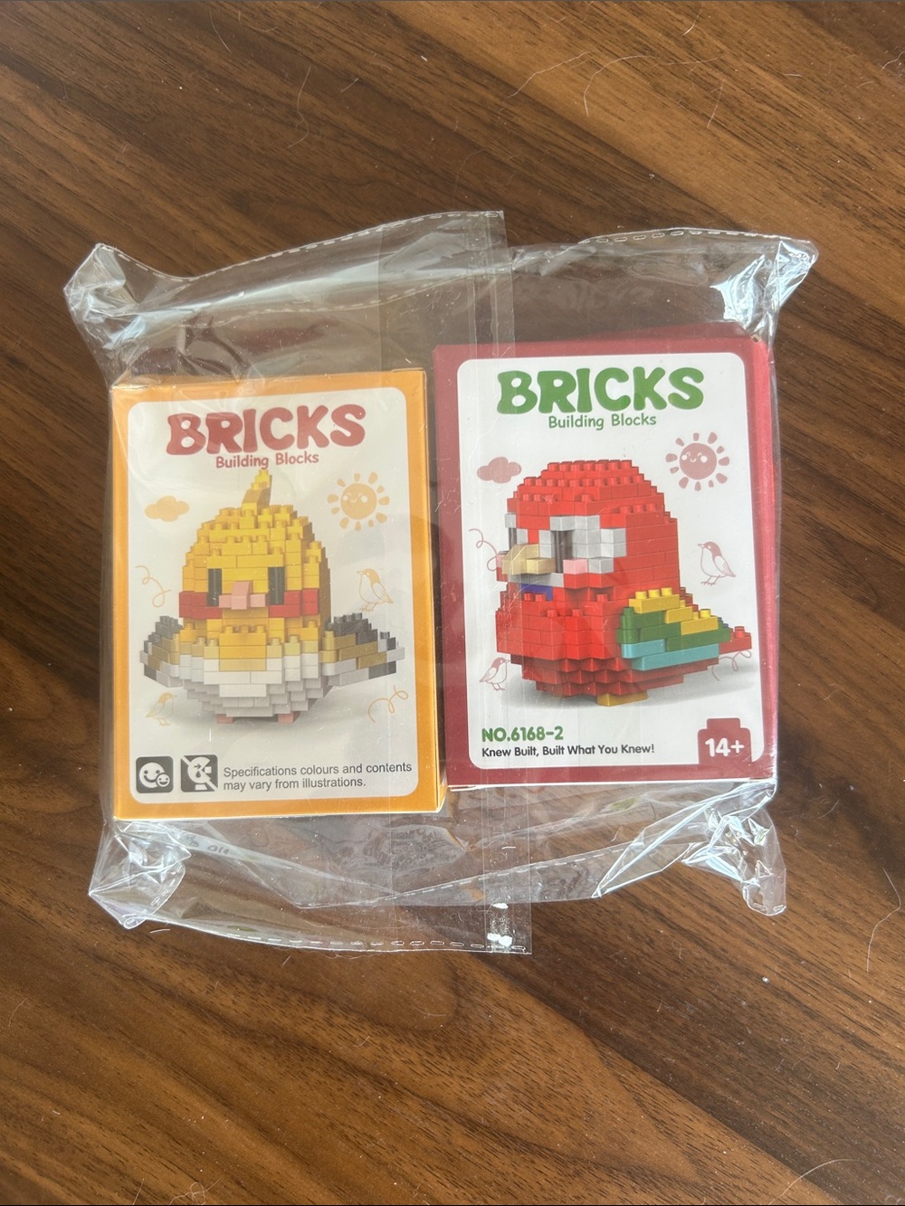 Building Blocks Kids Toy Set - Red and Yellow Bird Models